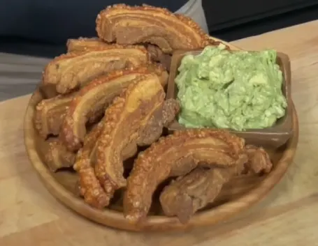 Picture of Pork Belly Chicharrones w/ Guacamole