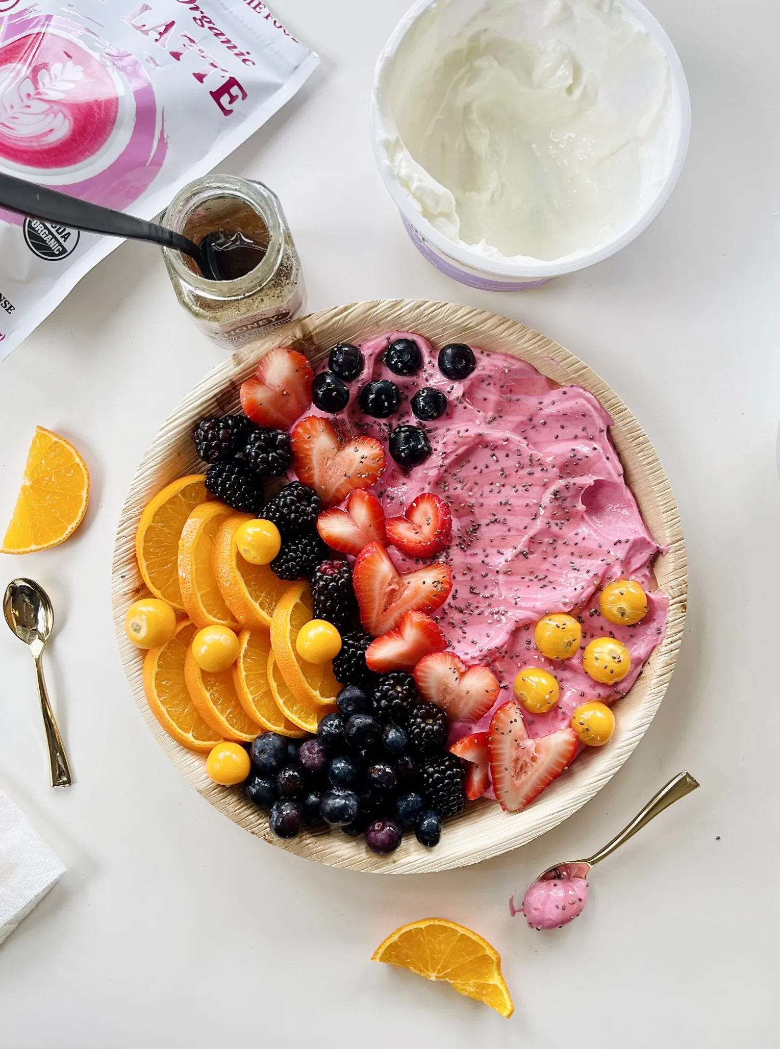Picture for Beet Latte Yogurt Fruit Bowl