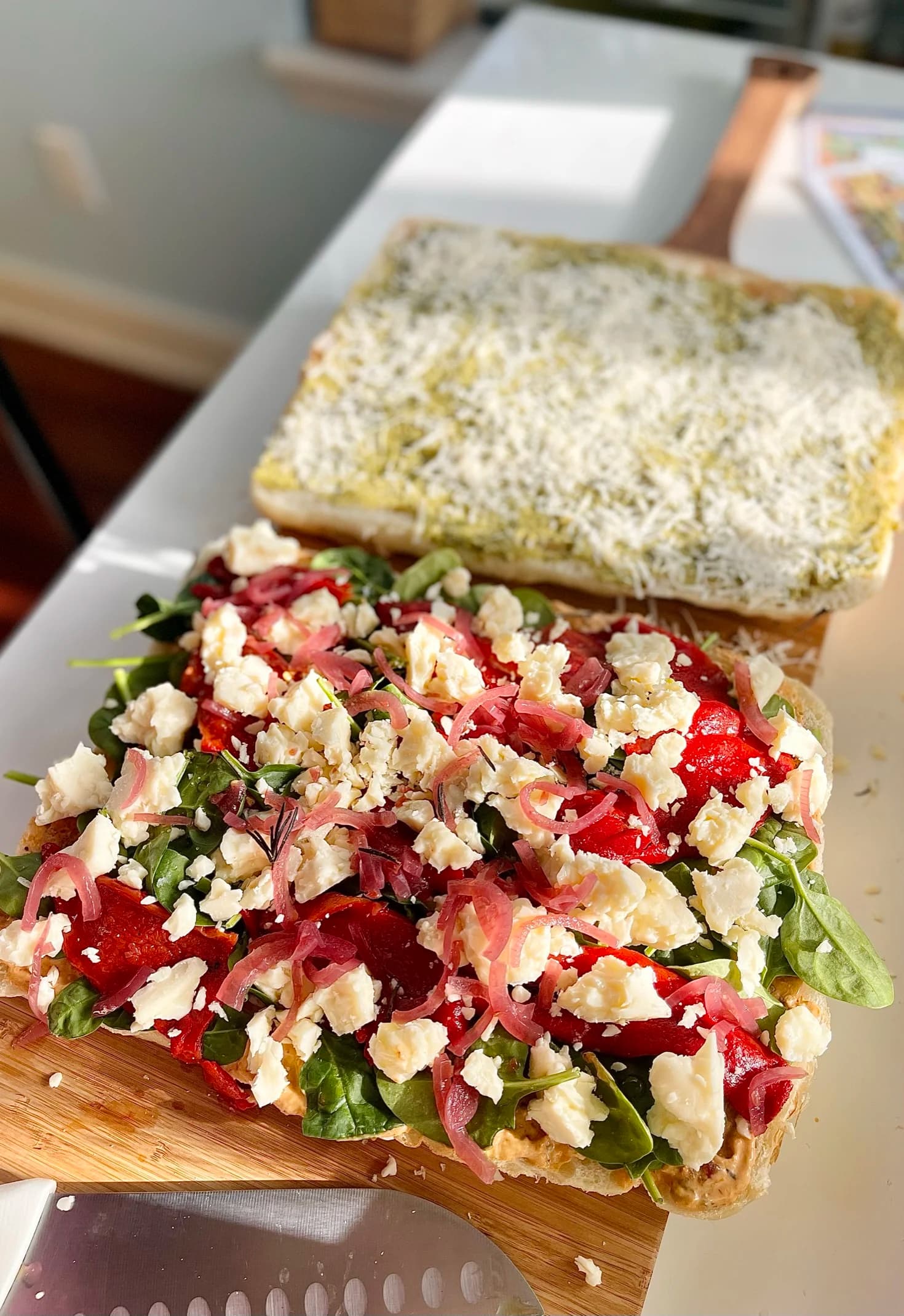 Picture for Sundried Tomato Cheddar Spinach Focaccia Party Sandwich