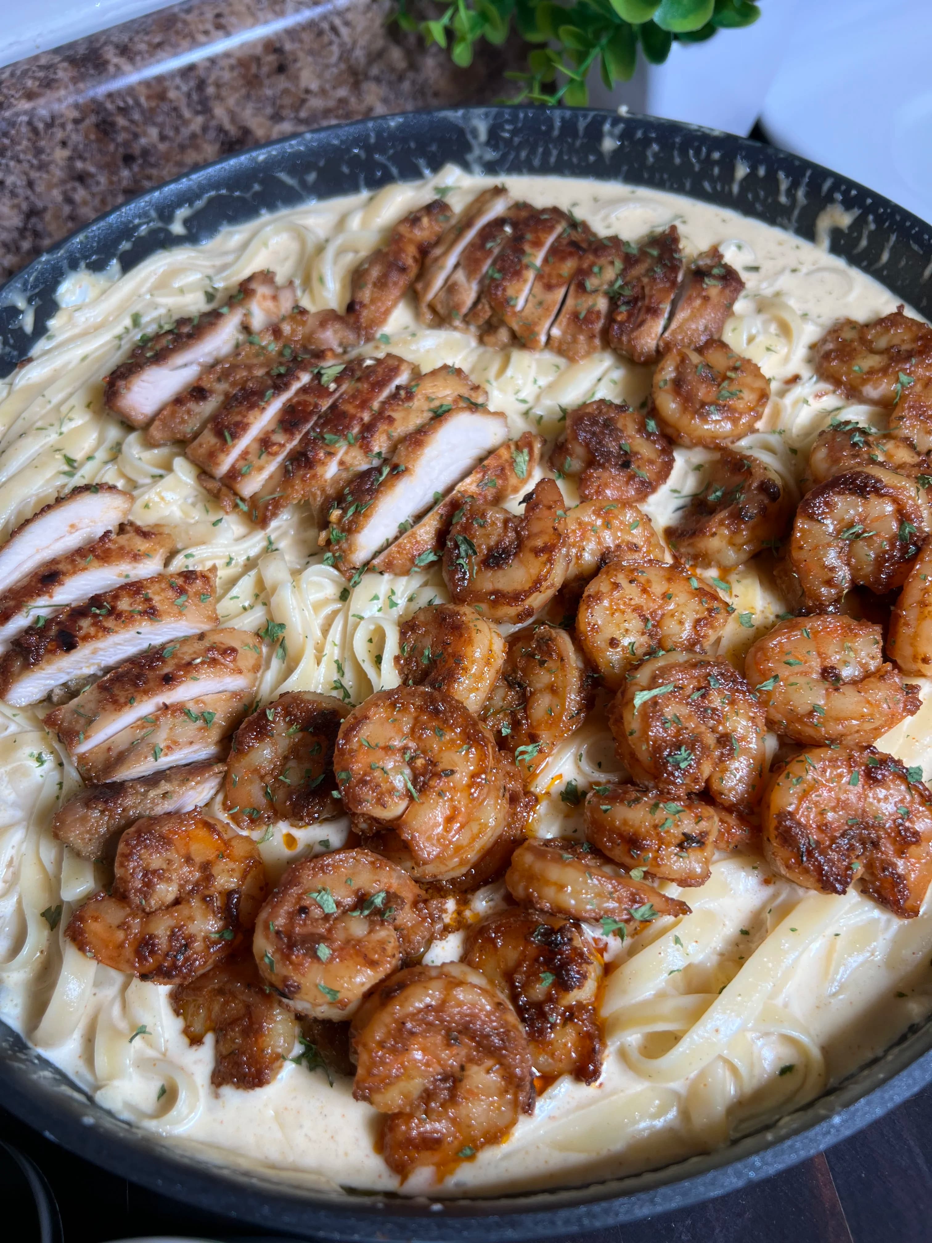 Picture of Cajun shrimp & chicken Alfredo 