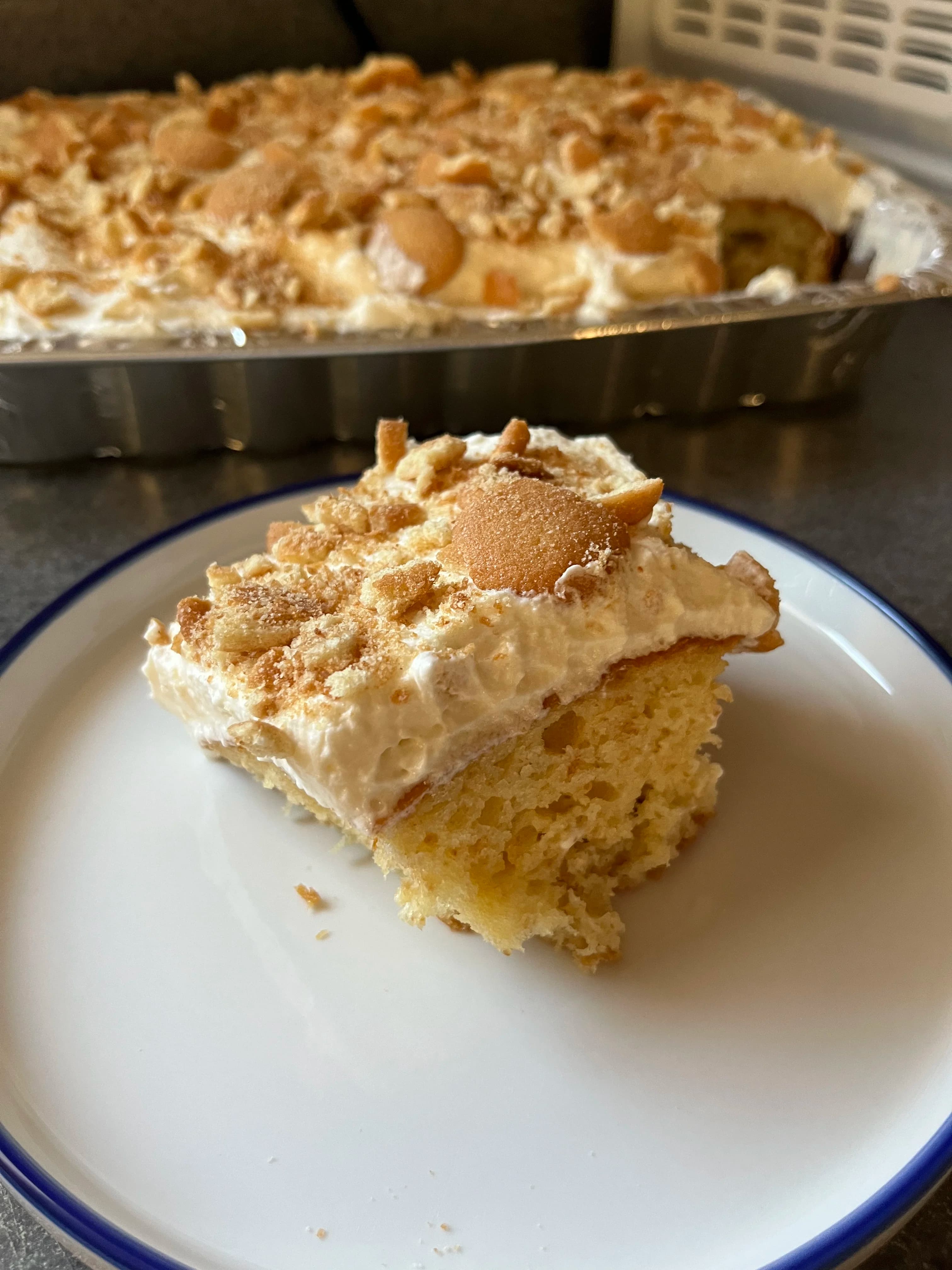 Picture for Banana Pudding Cake with Whipped Vanilla Frosting 🍌