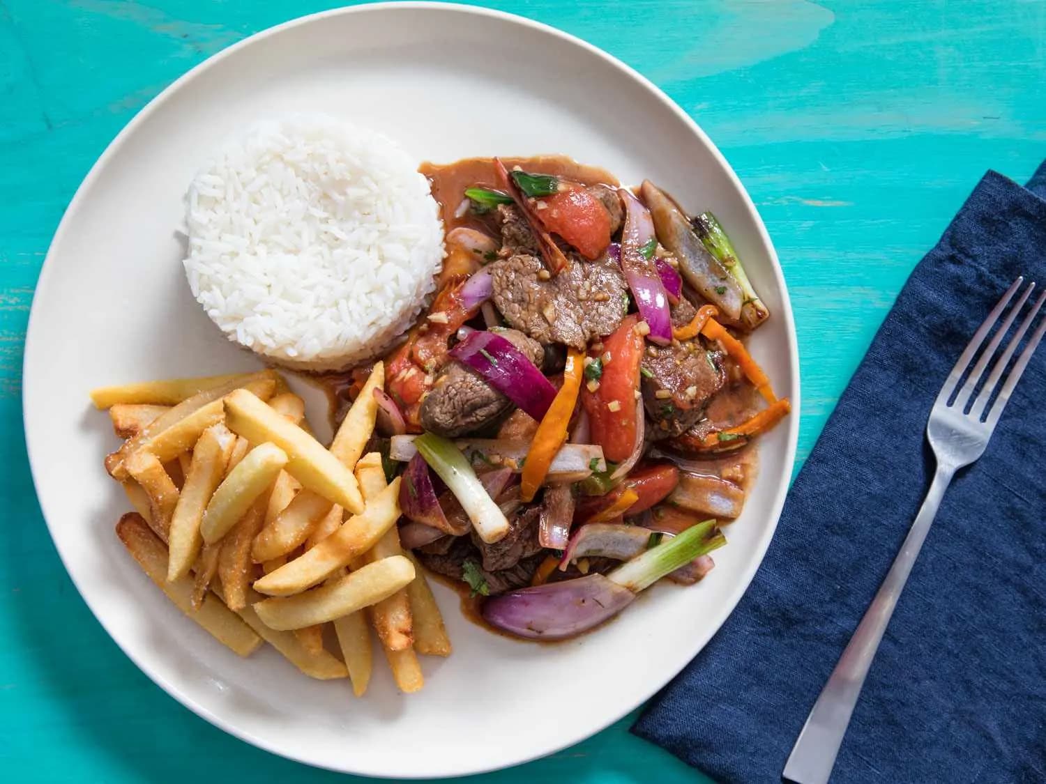 Picture for Lomo saltado con historia [Lomo Saltado with History]