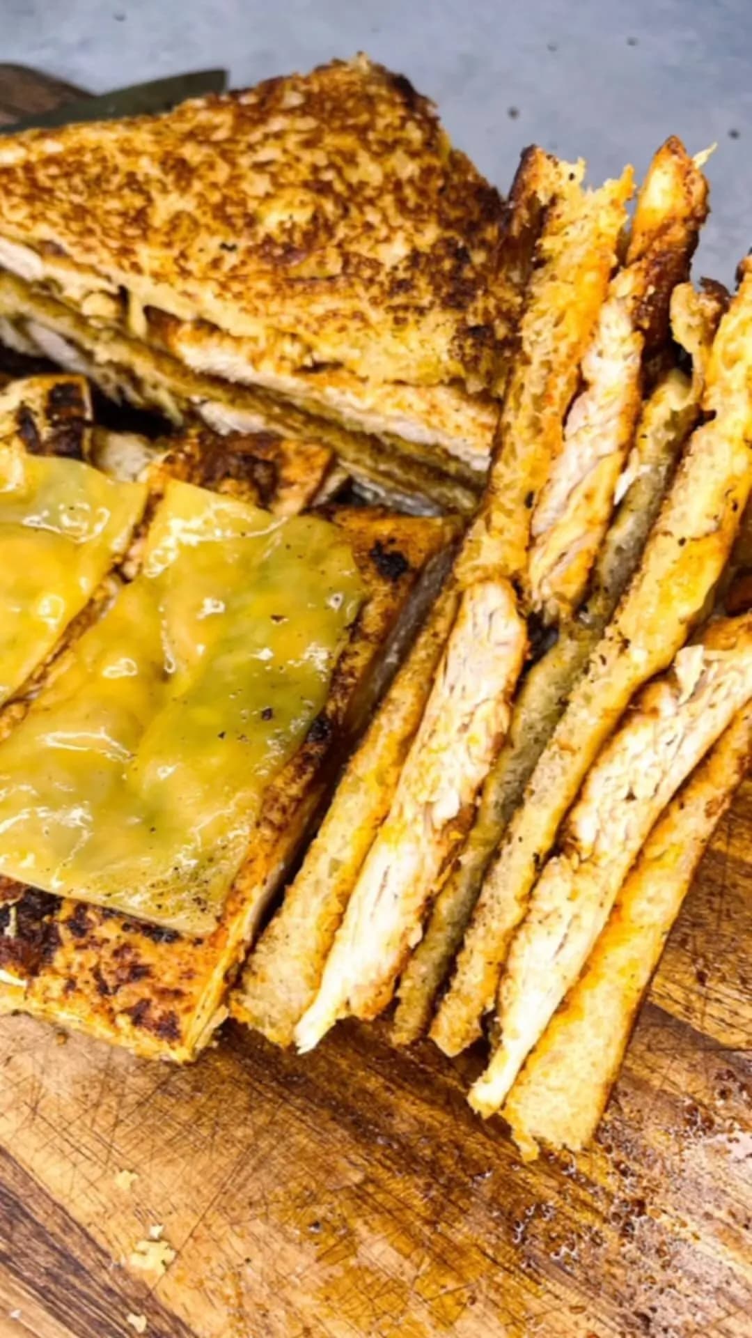 Picture for Smashed Grilled Chicken + Cheese Sandwiches