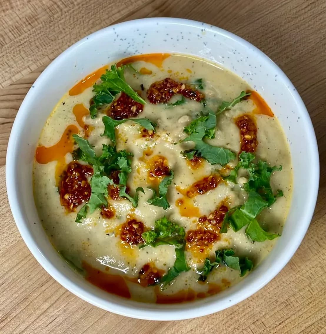 Picture for Creamy Cauliflower, Sausage & Kale Soup