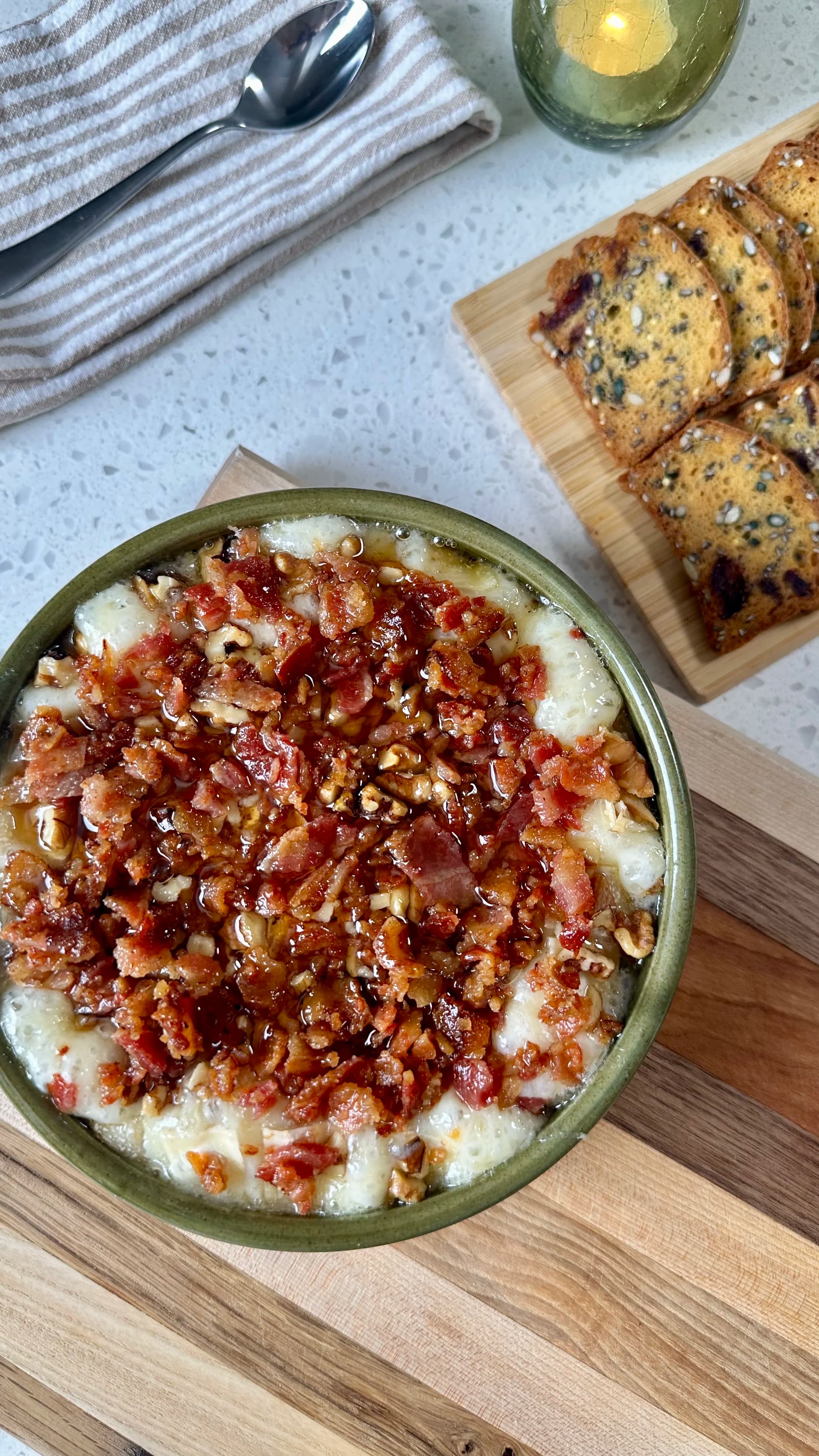Picture for Maple Bacon Baked Brie with Walnuts
