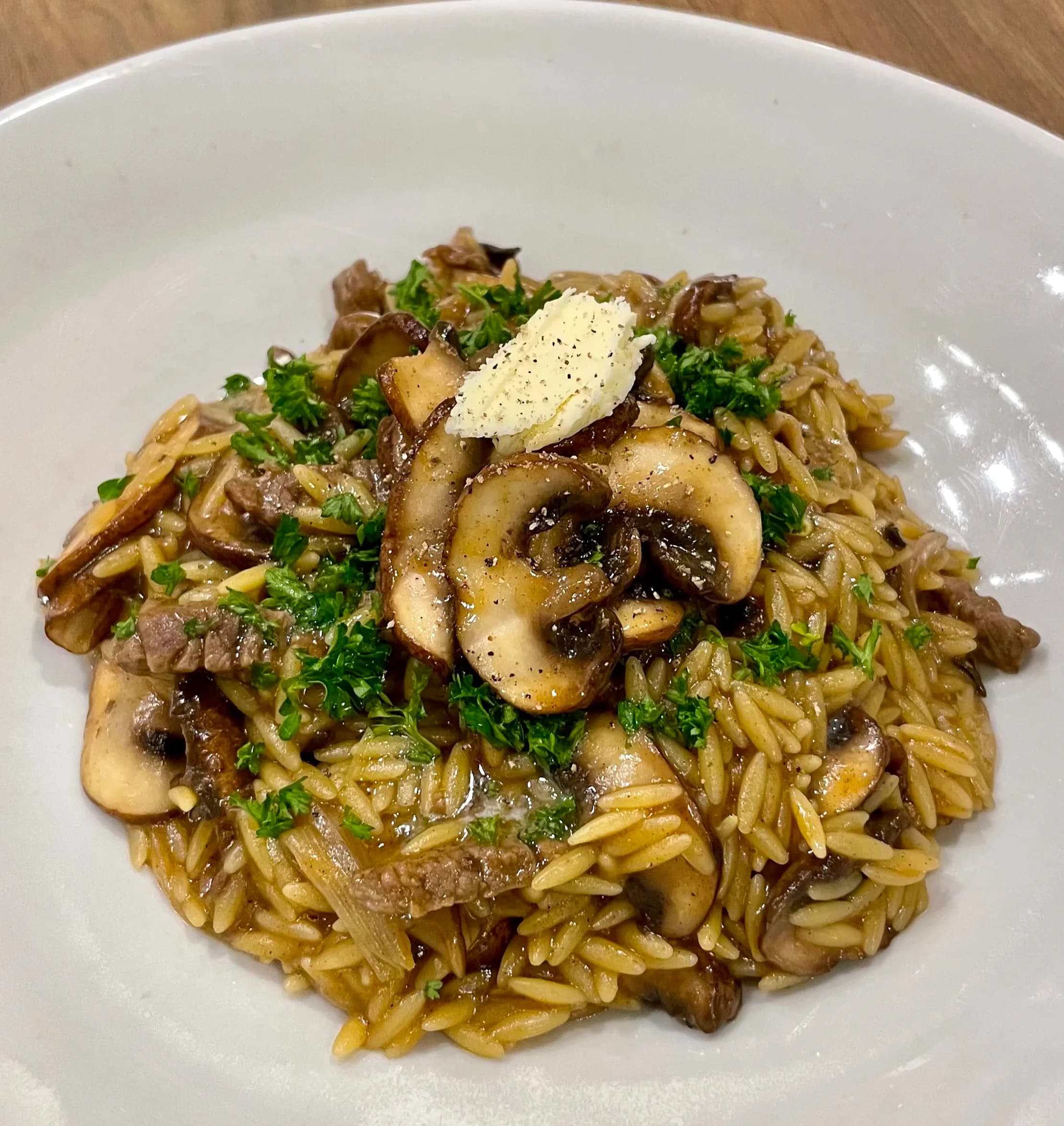 Picture for Japanese Curry Orzo Risotto with Beef and Mushrooms