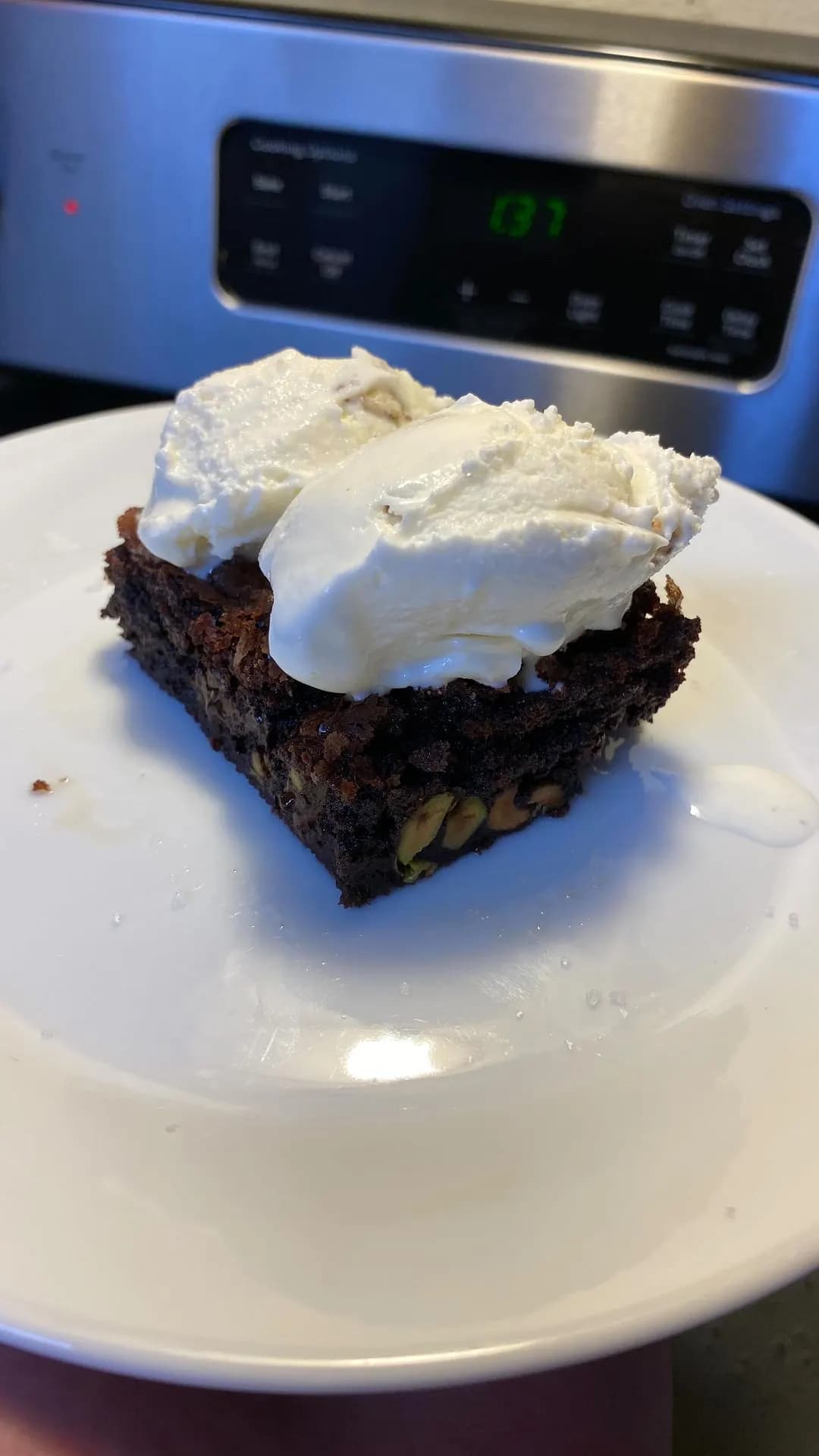 Picture for Pistachio Fudge Brownies with Brown Butter Pecan Ice Cream