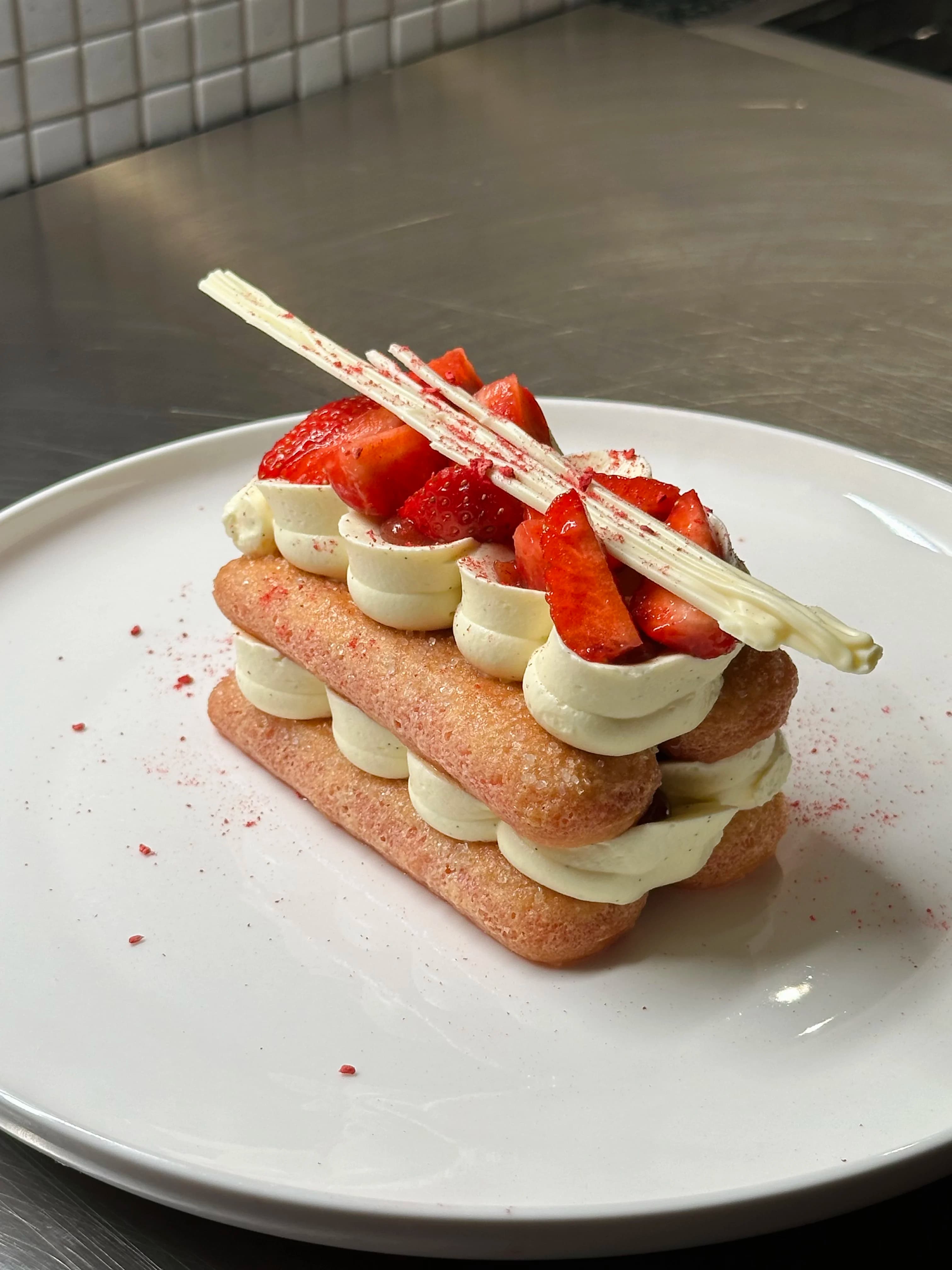 Picture for Strawberry Tiramisu (plated version)