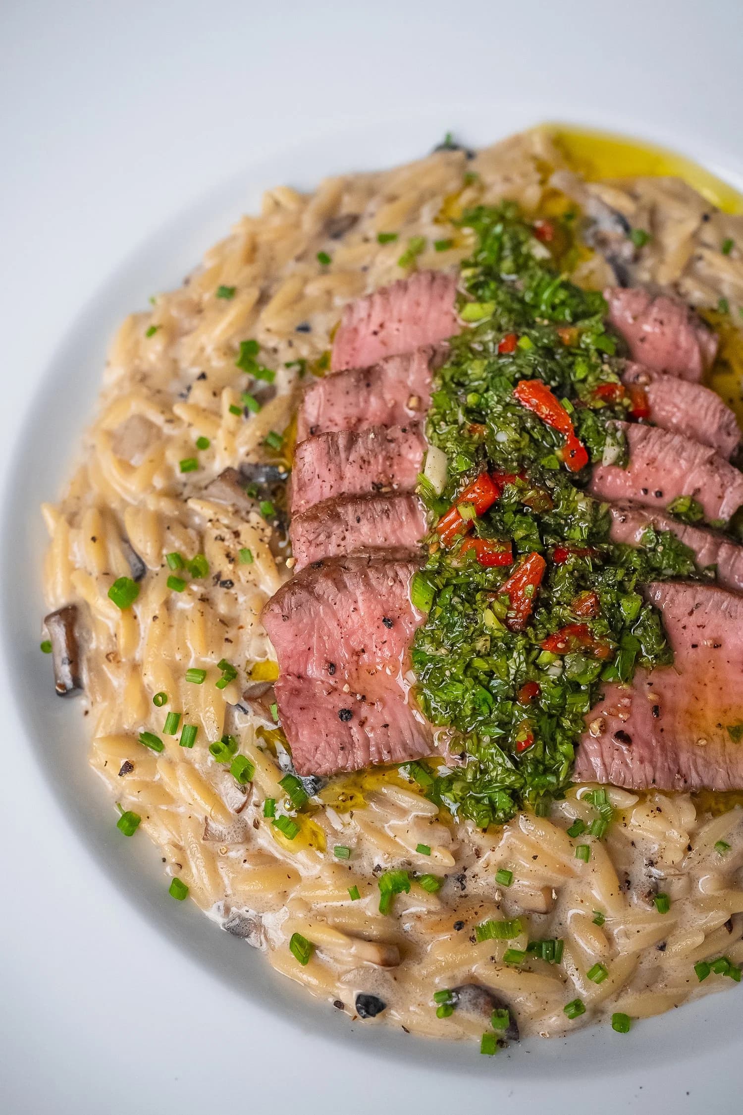 Picture for Beef Tenderloin Steak with Mushroom Orzo