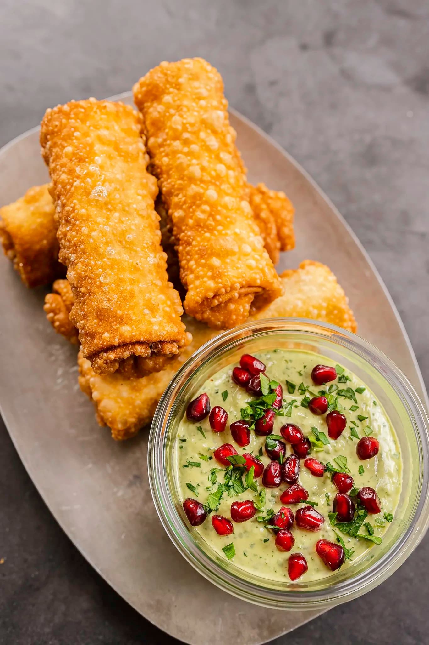 Picture for Golden Beef Rolls with Sweet Tanzia Filling & Tahini Sauce