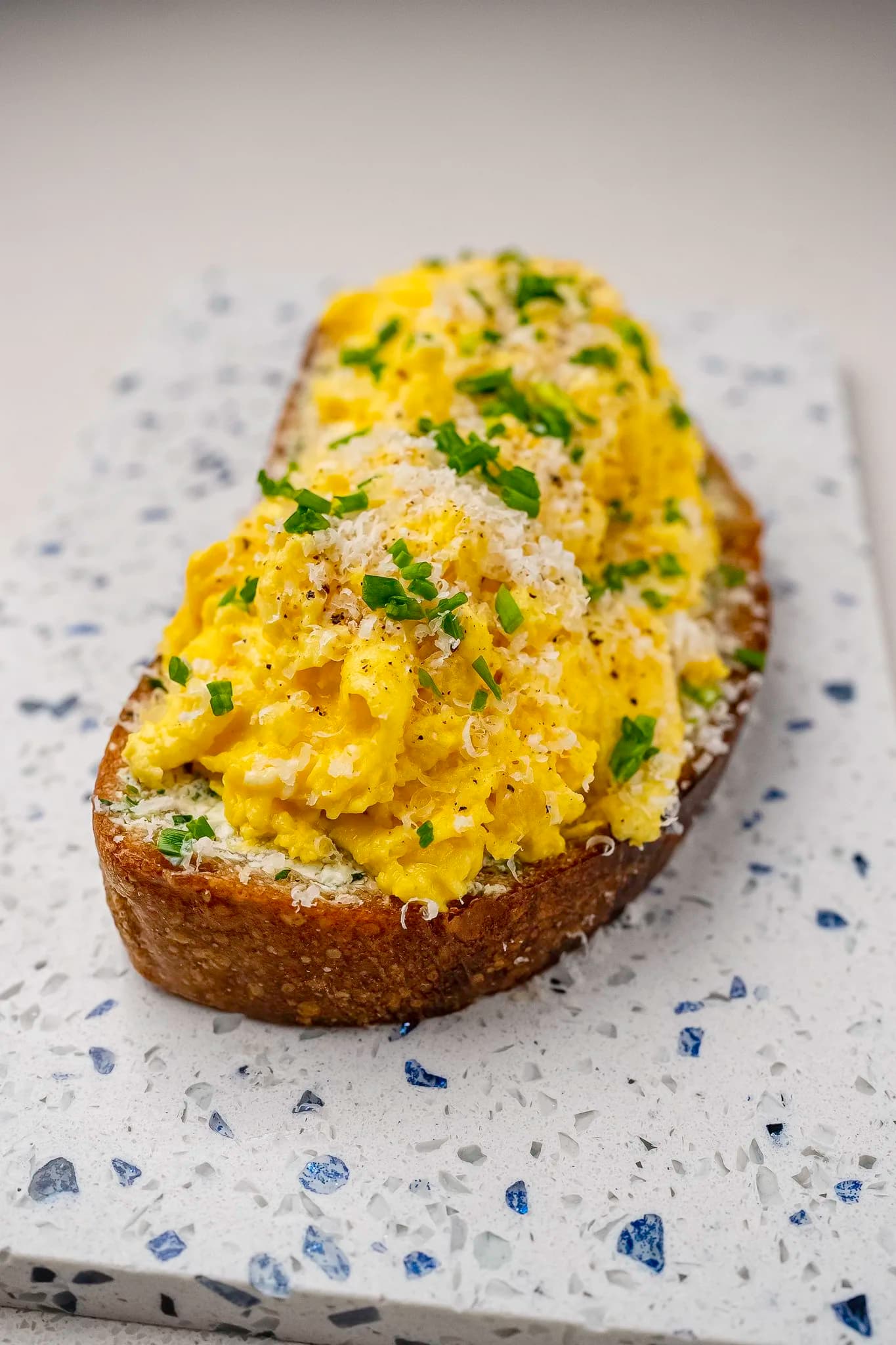 Picture for Herbed Goat Cheese & Scrambled Eggs Toast