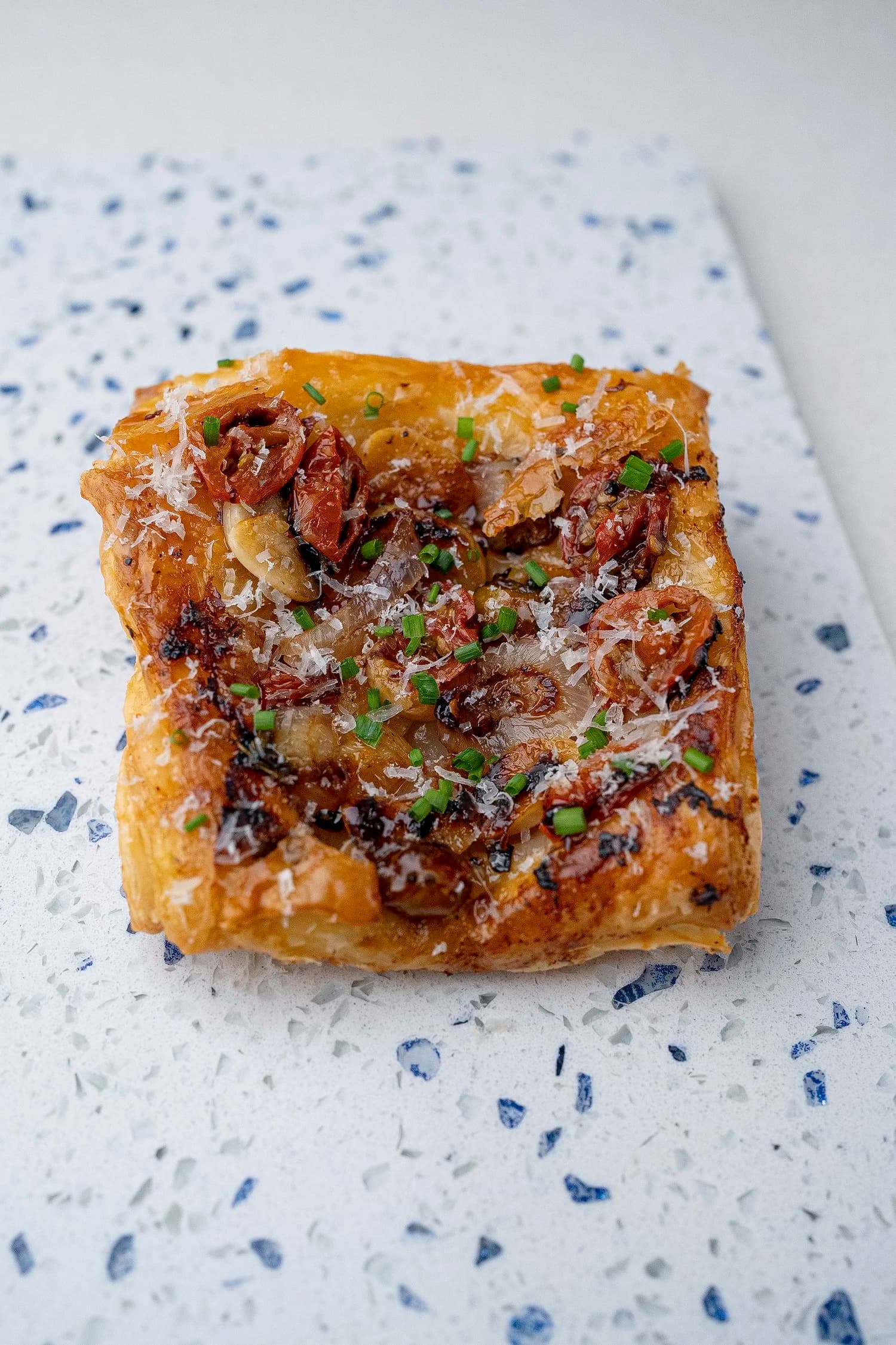 Picture for Upside-Down Puff Pastry with Garlic, Shallots, and Tomatoes