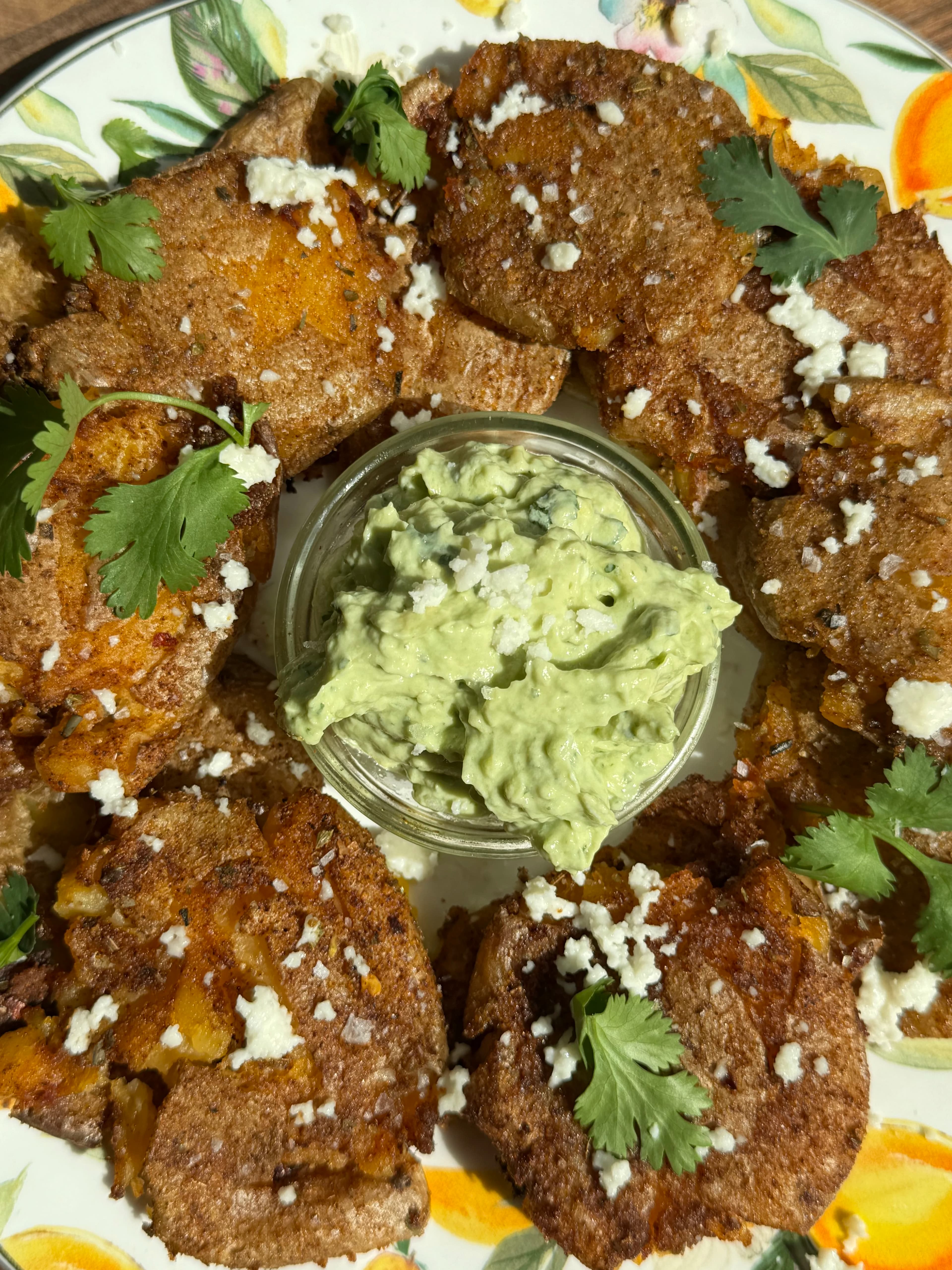 Picture for Smashed Potatoes w Avo Dip