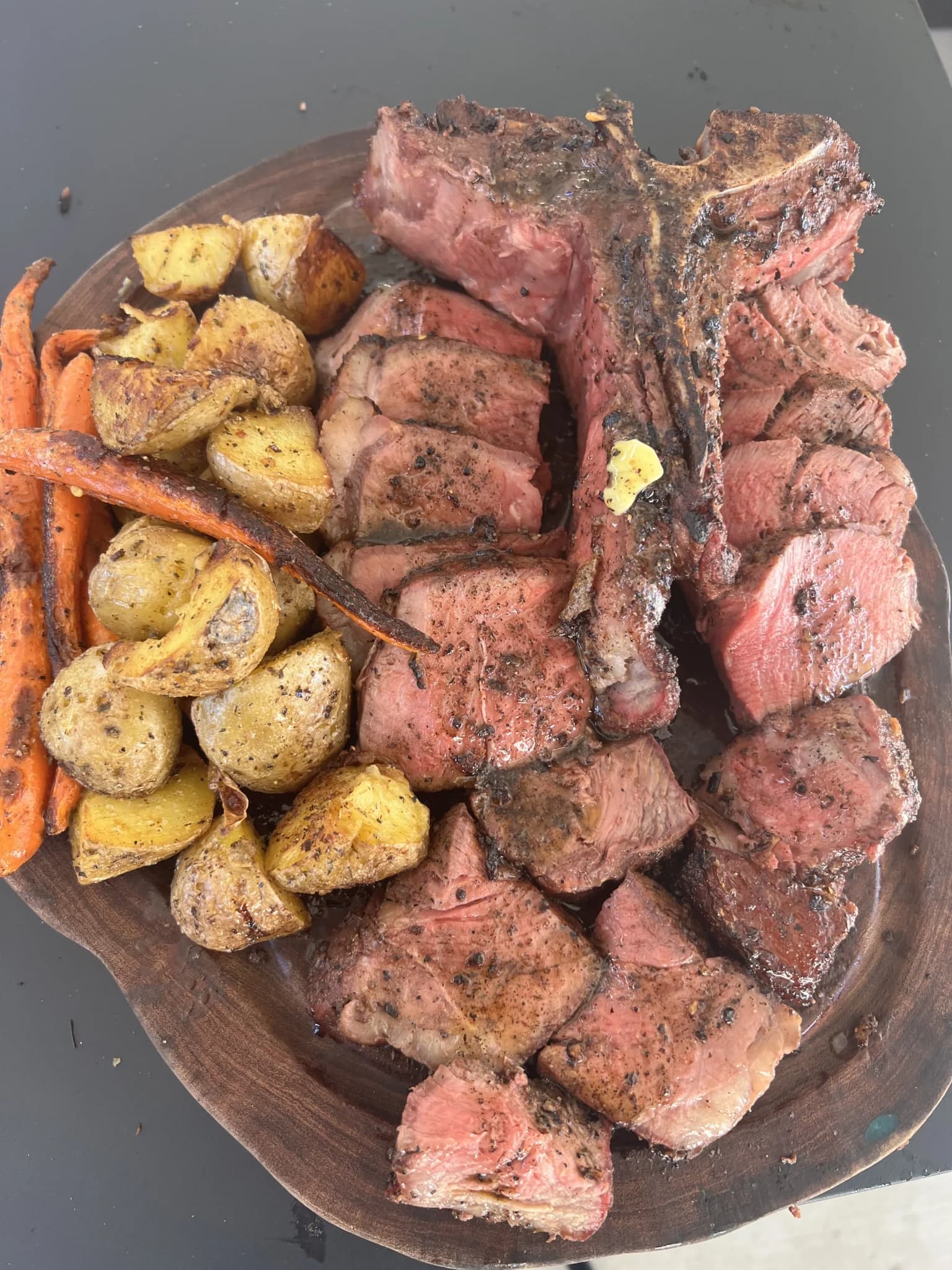 Picture for Smoked Porterhouse with Roasted Carrots and Potatoes
