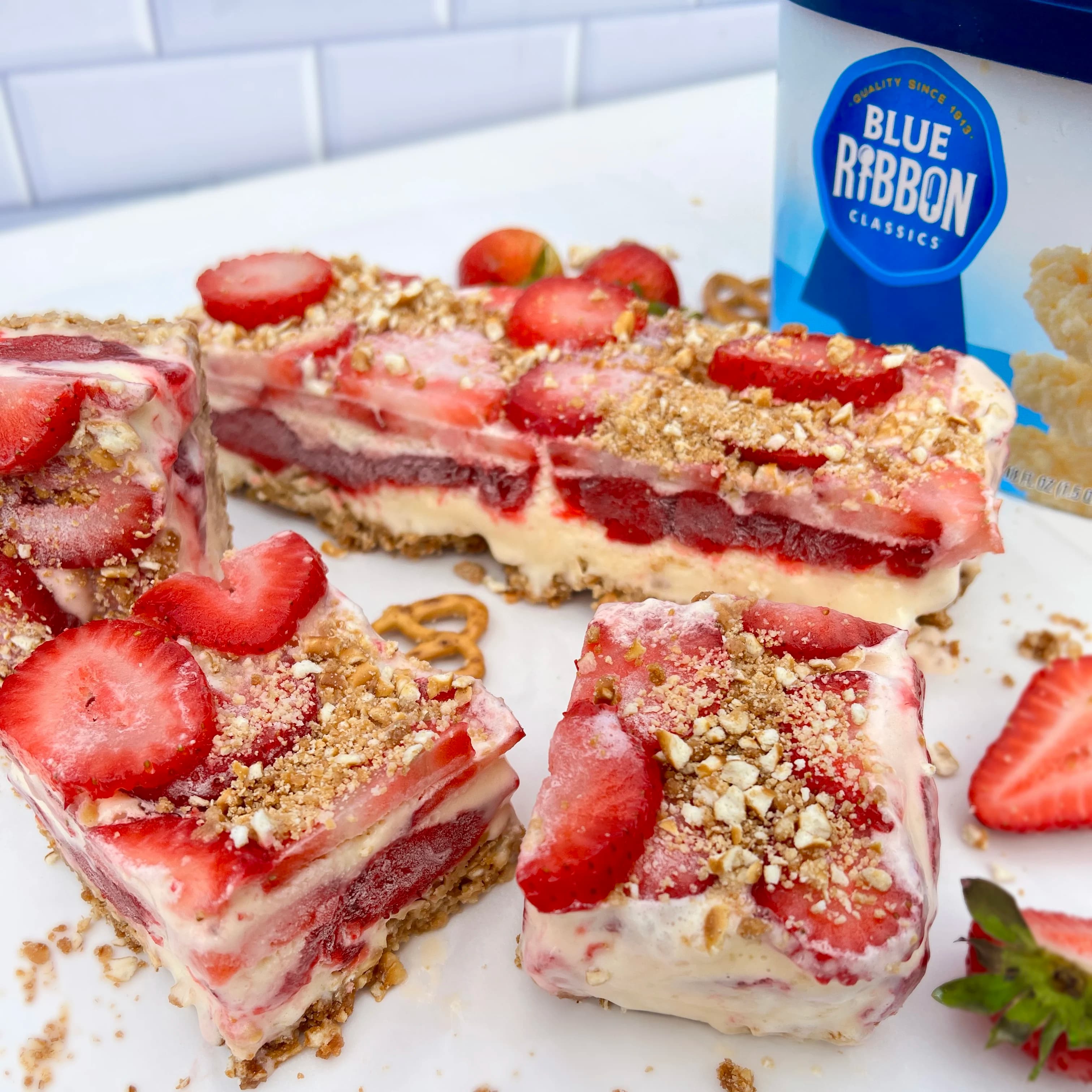 Picture for Strawberry Pretzel Ice Cream Cake