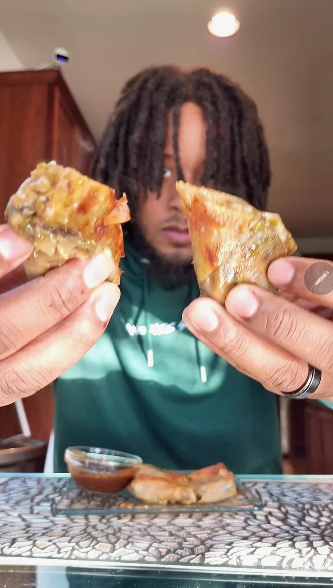 Picture for Mushroom Philly cheese “steak” egg rolls:
