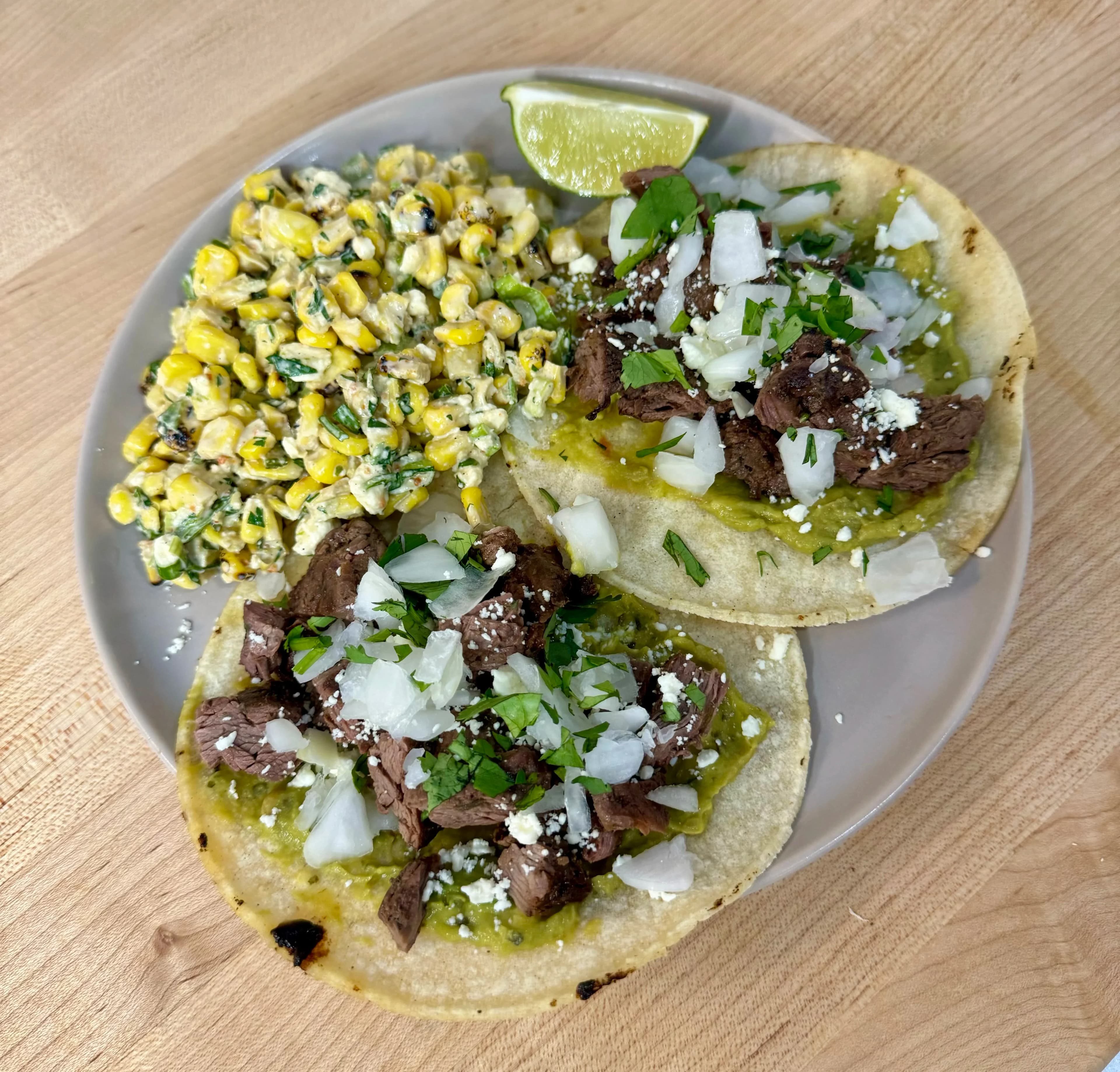 Picture for Carne Asada Tacos w/ Street Corn Salad