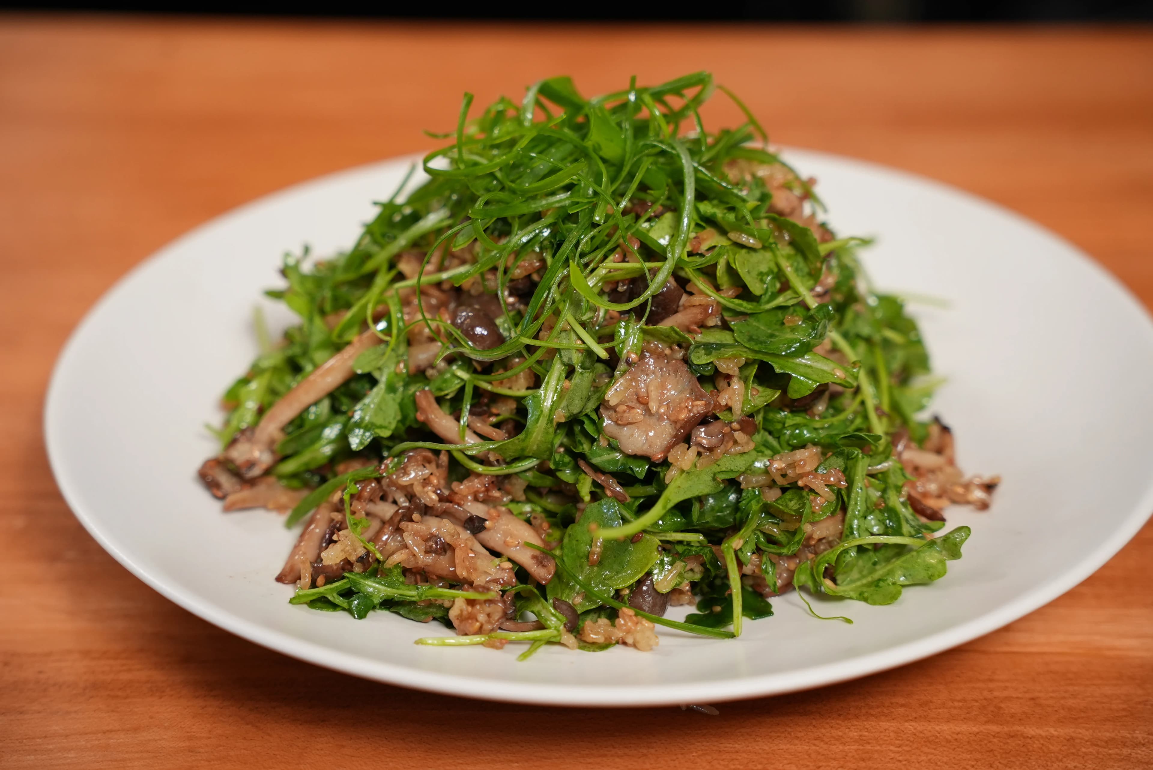 Picture for Warm Mushroom Salad With Crispy Rice and Nori Vinaigrette
