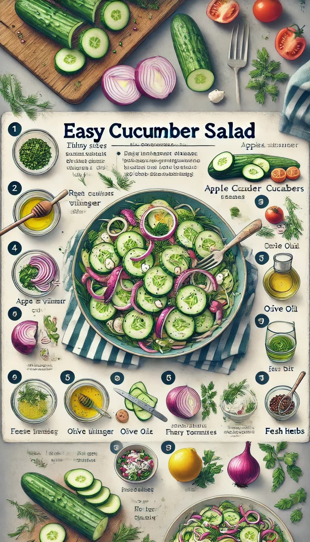 Picture for Refreshing Cucumber, Apple & Red Onion Salad Recipe – A Crisp and Tangy Delight!