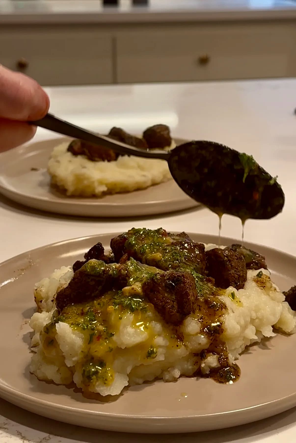 Cowboy Butter Steak Bites & Mashed Potatoes