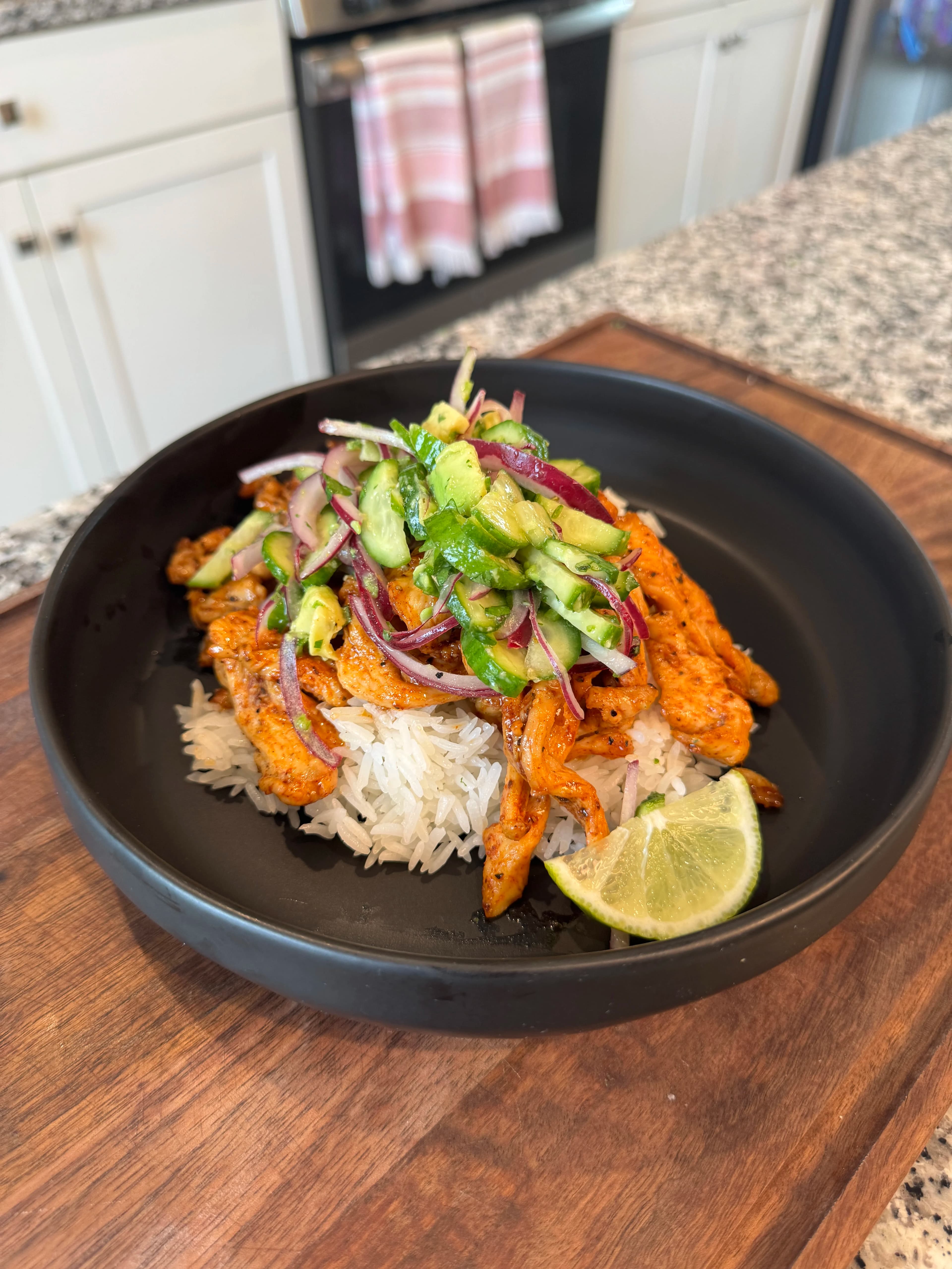 Picture for Honey-Lime Chicken with Cucumber & Avocado Salad