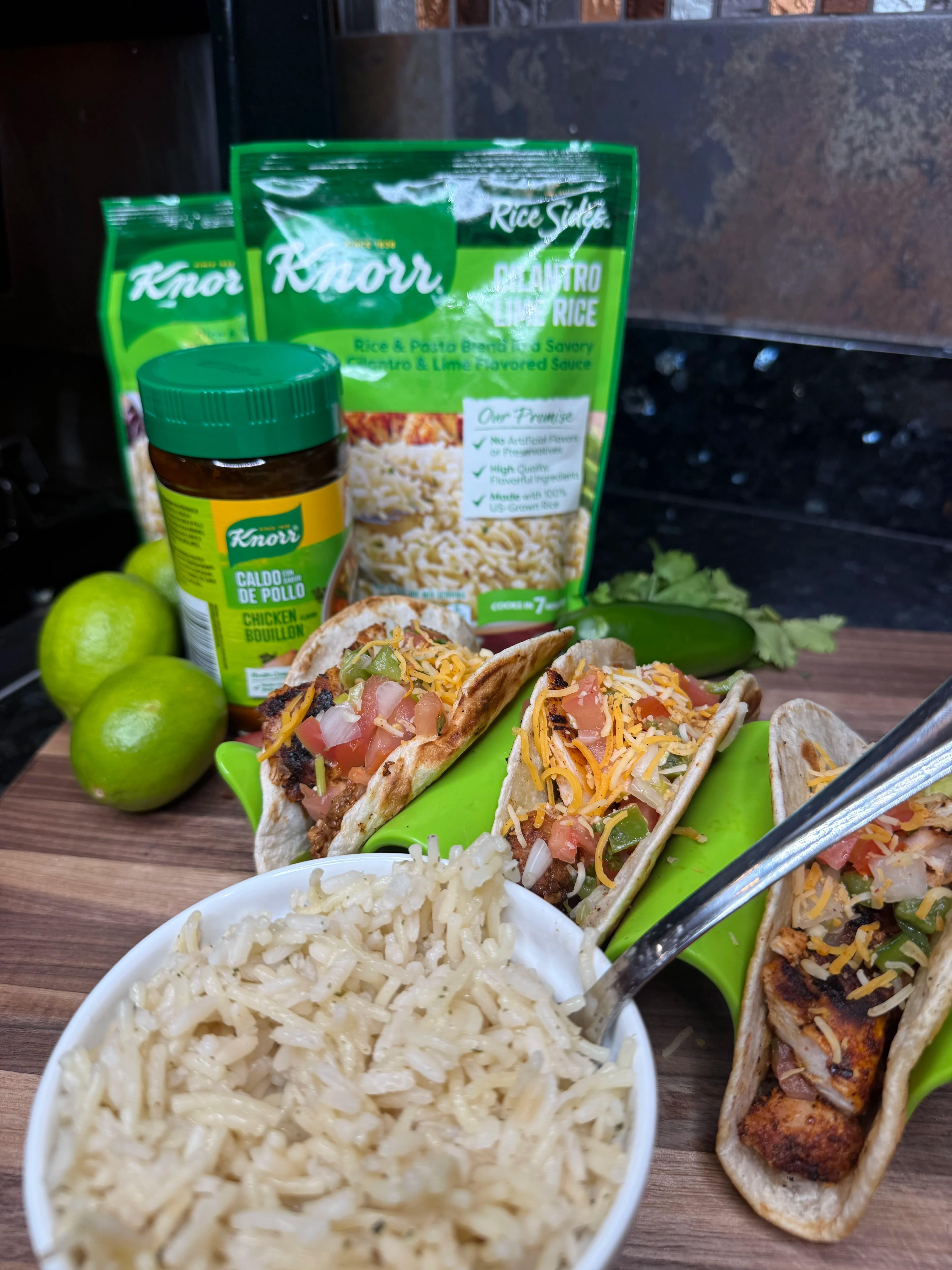 Picture for Chipotle Chicken Tacos with Knorr Cilantro Lime Rice