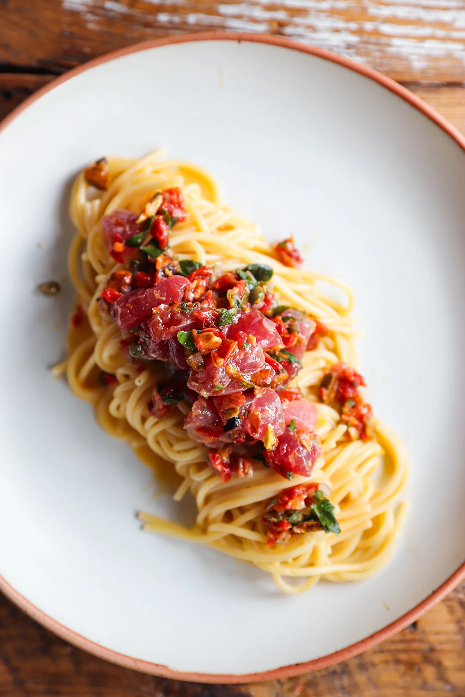 Picture for Uni Butter Pasta with Tuscan Tuna Crudo 