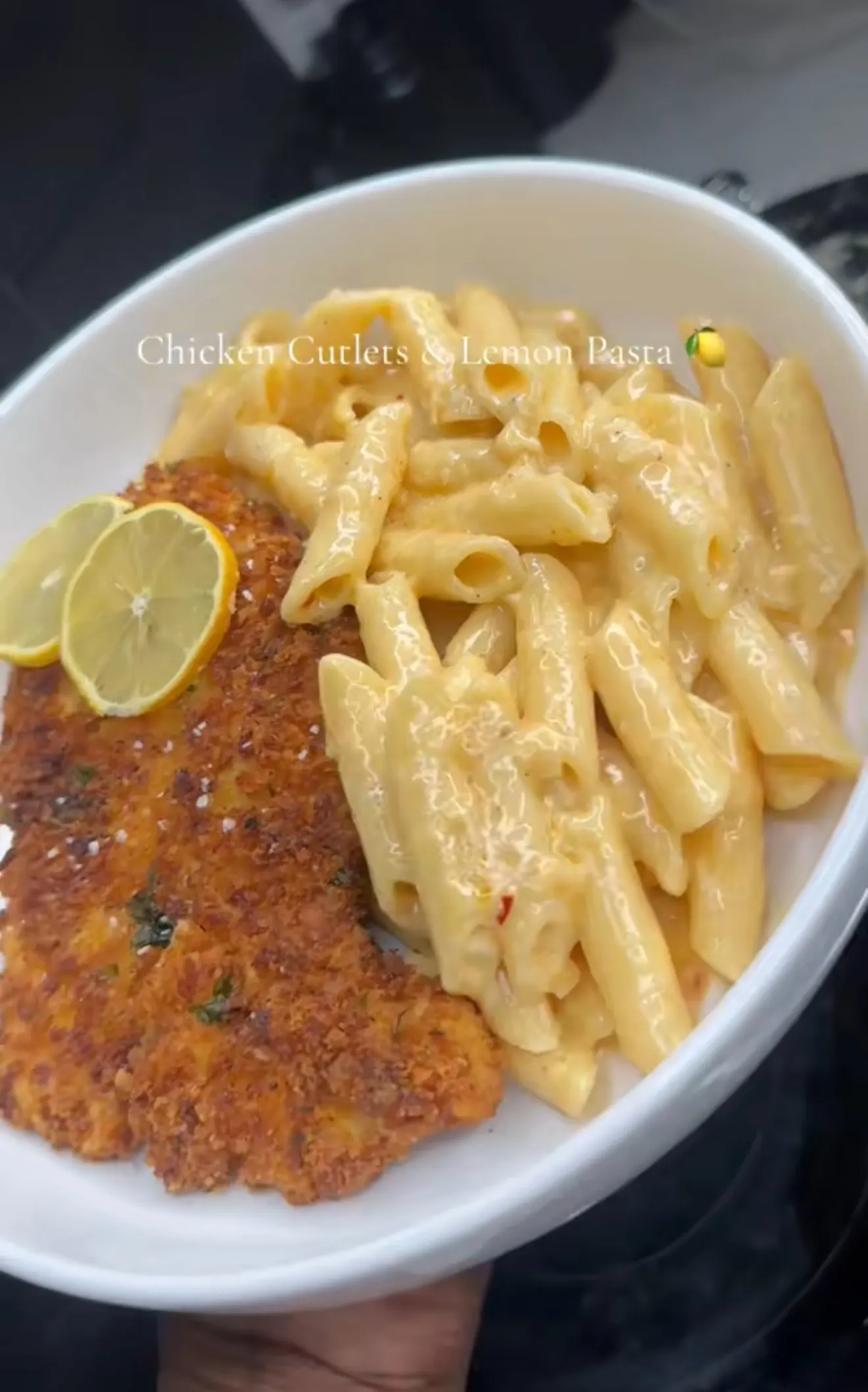 Picture of Crispy Chicken Cutlet Lemon Cream Pasta (Penne Perfection)