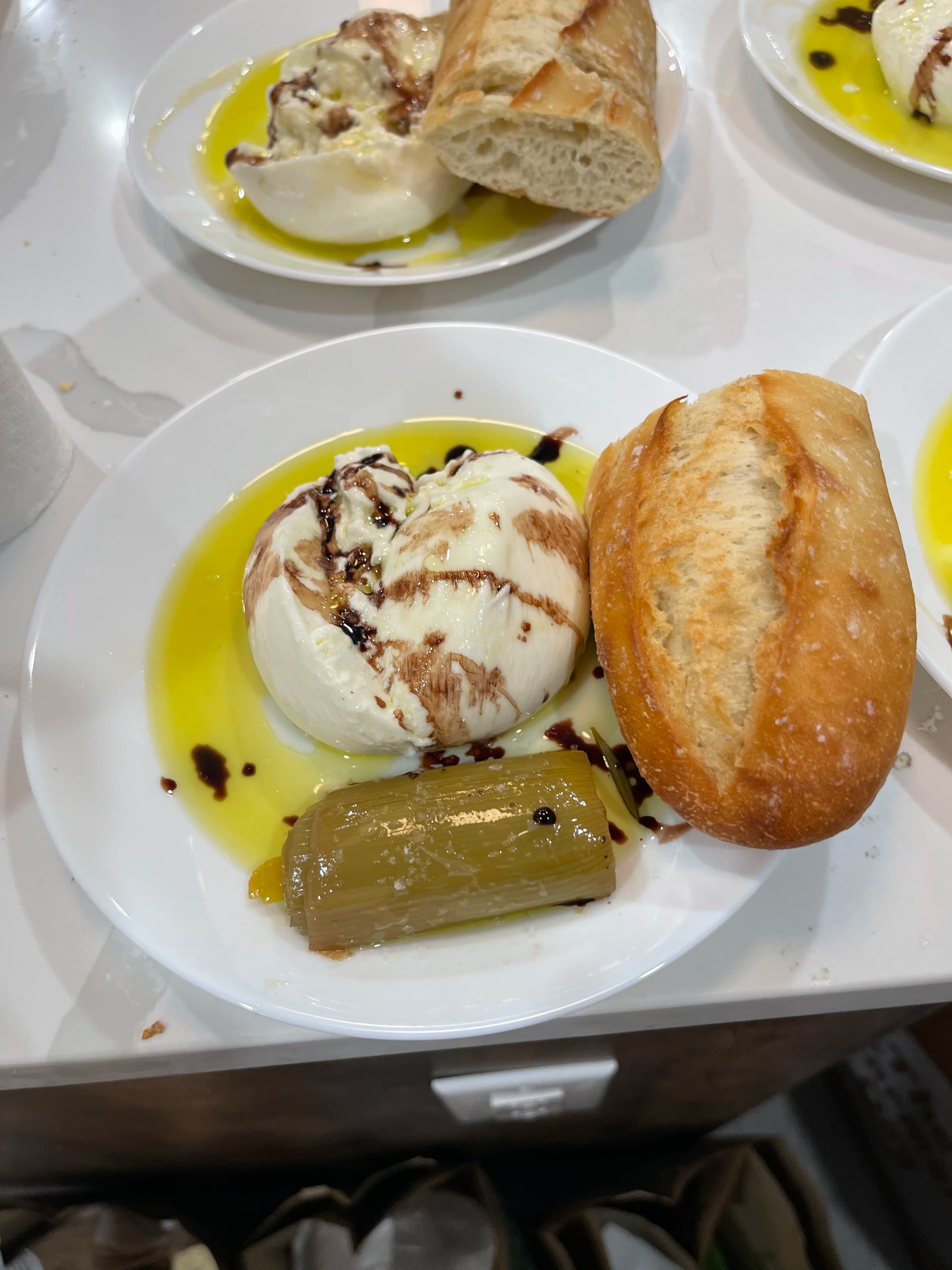 Picture for Confit Leeks and Burrata