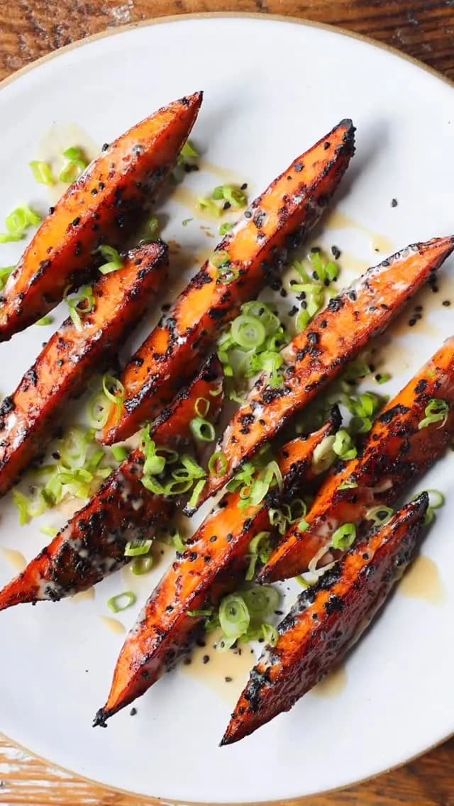 Picture for Miso-Roasted Sweet Potatoes with Tahini Vinaigrette
