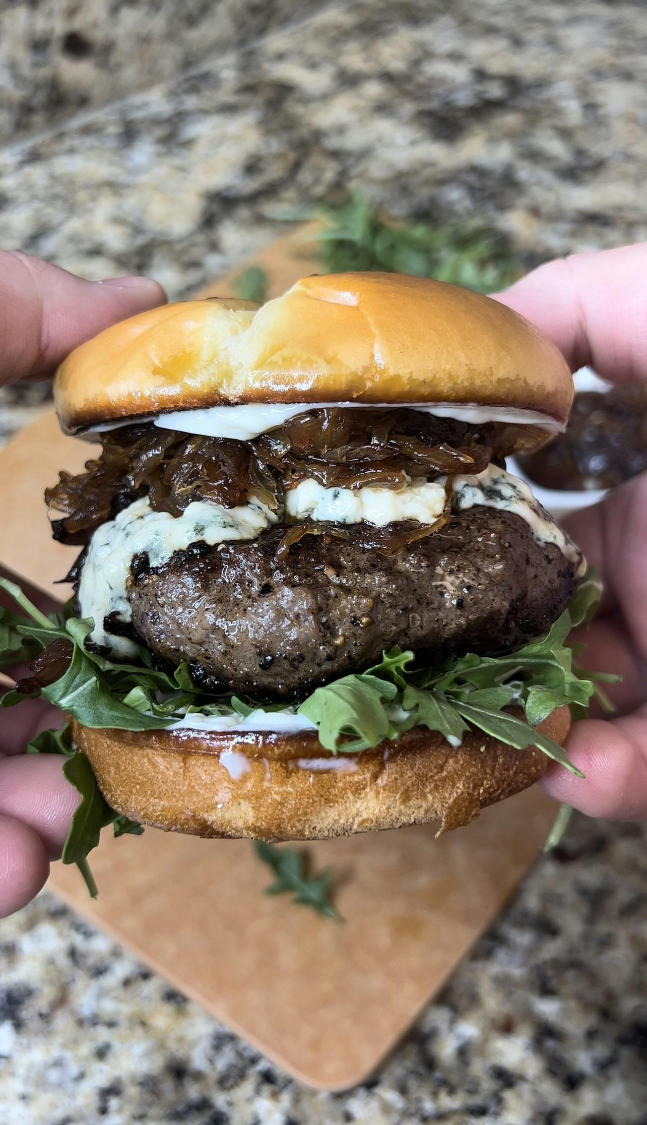 Picture for Blue Cheese Caramelized Onion Burgers