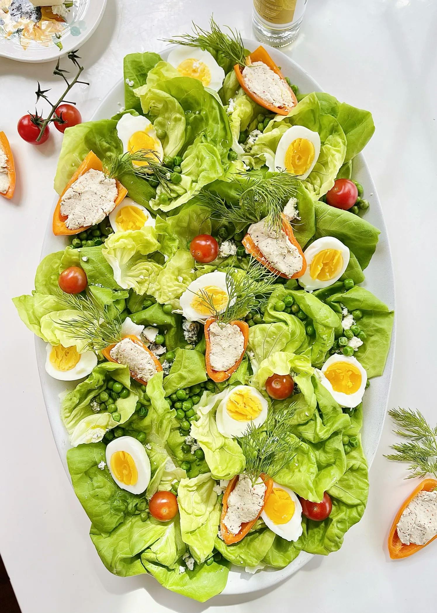 Picture for Butter Lettuce "Carrot" Peppers Easter Vegetarian Cobb Salad