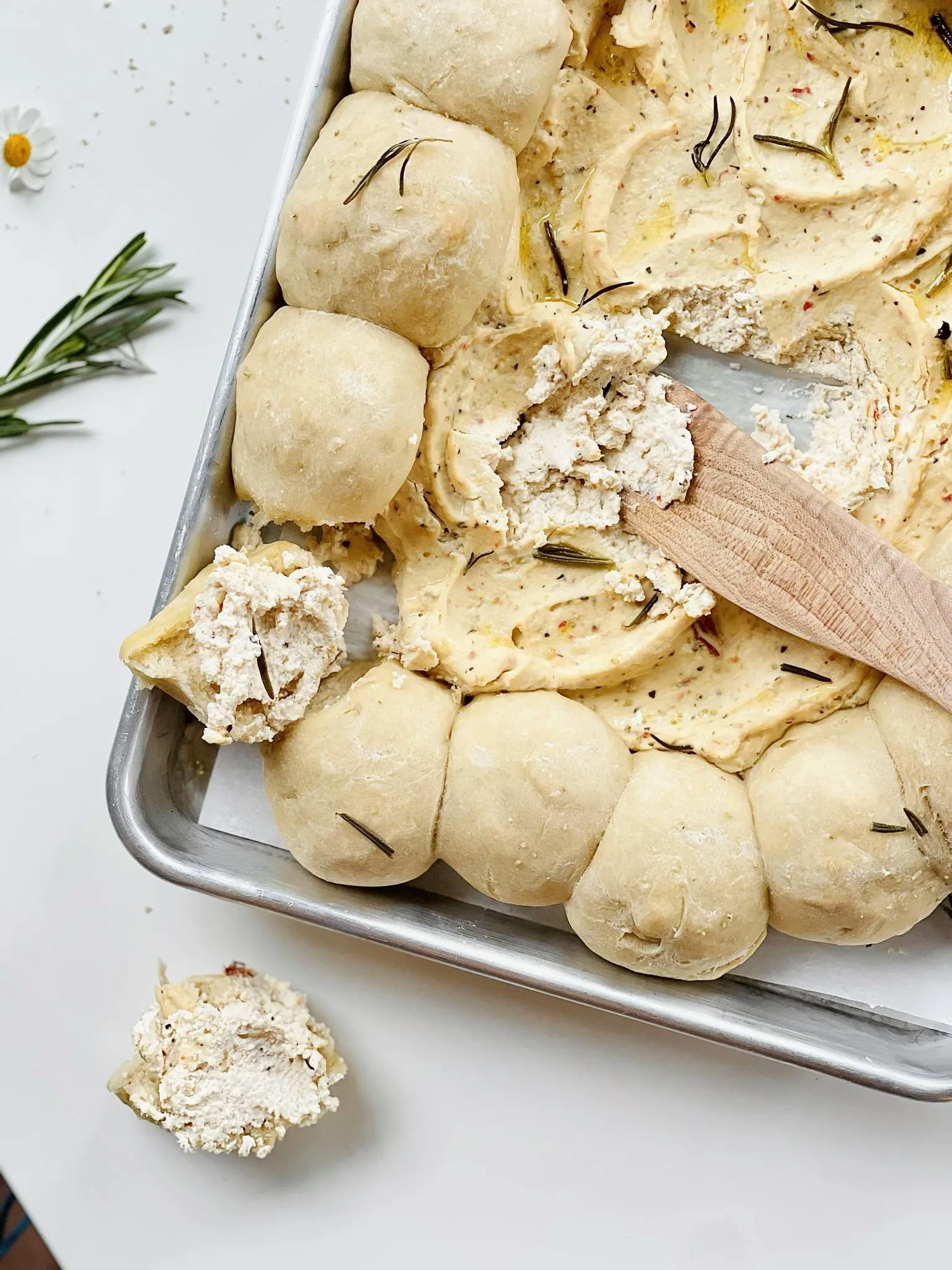 Picture for Sheet Pan Rosemary Goat Cheese Spread & Pizza Rolls