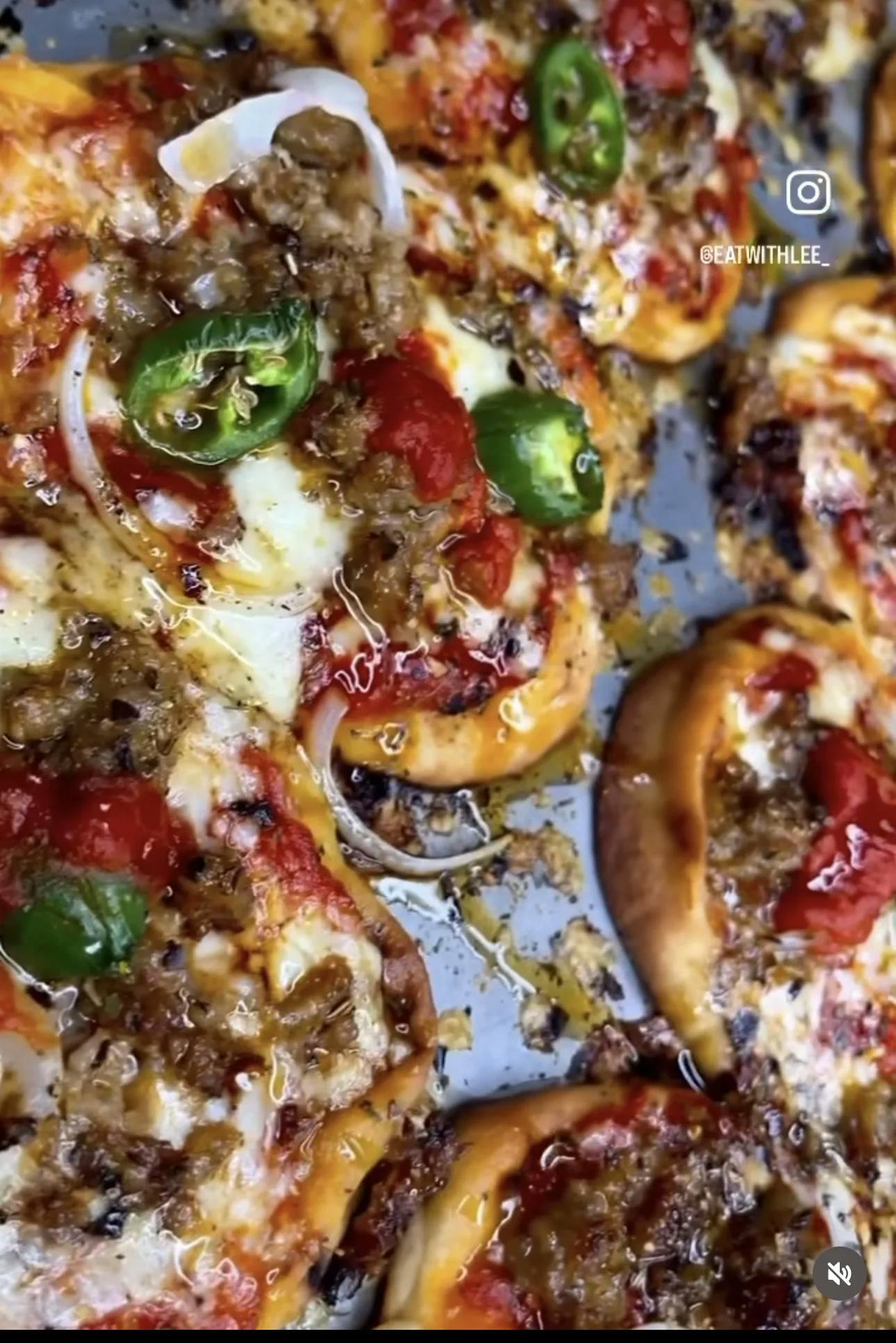 Picture of Spicy Italian Sausage Naan Pizza Minis