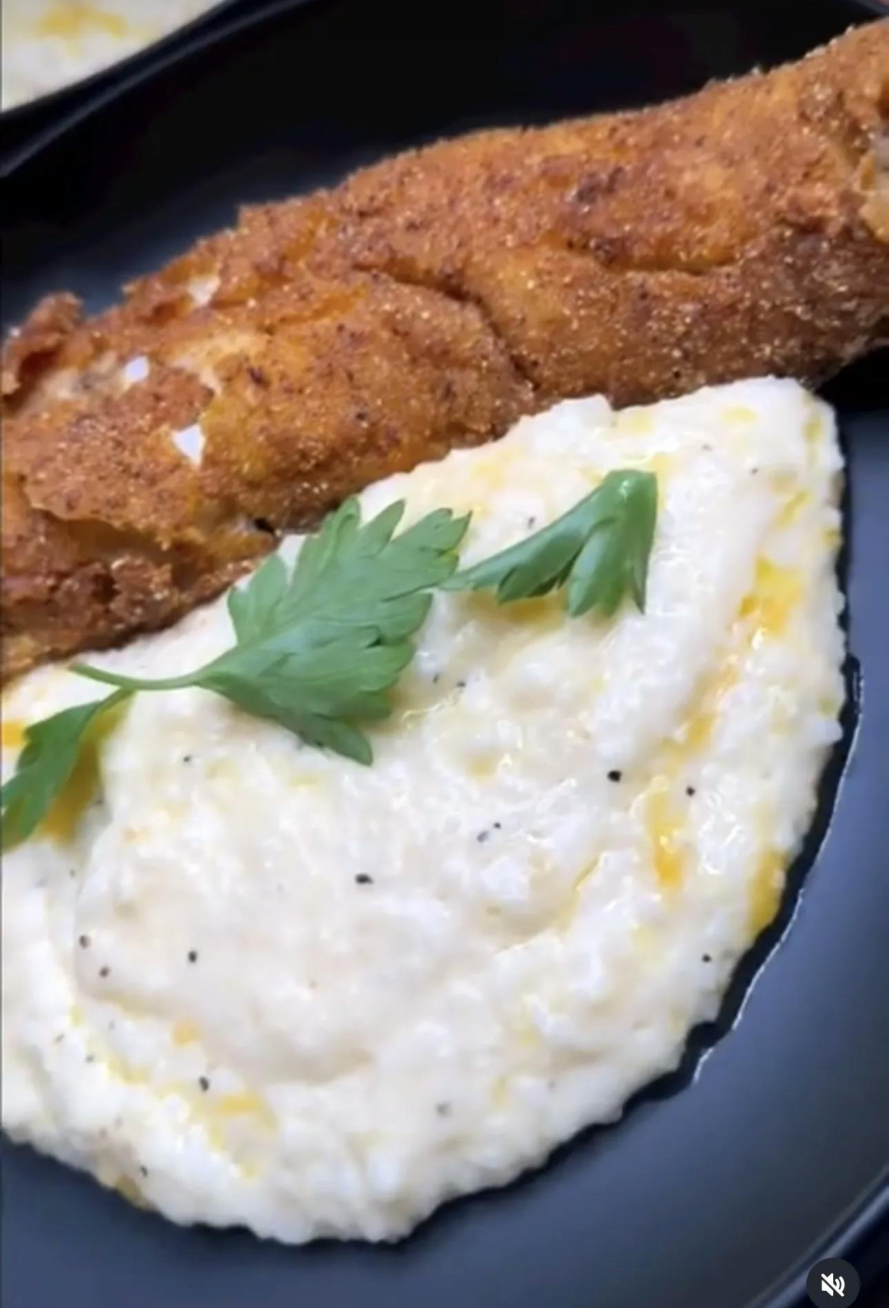 Picture of Cajun Fried Fish & Cheese Grits