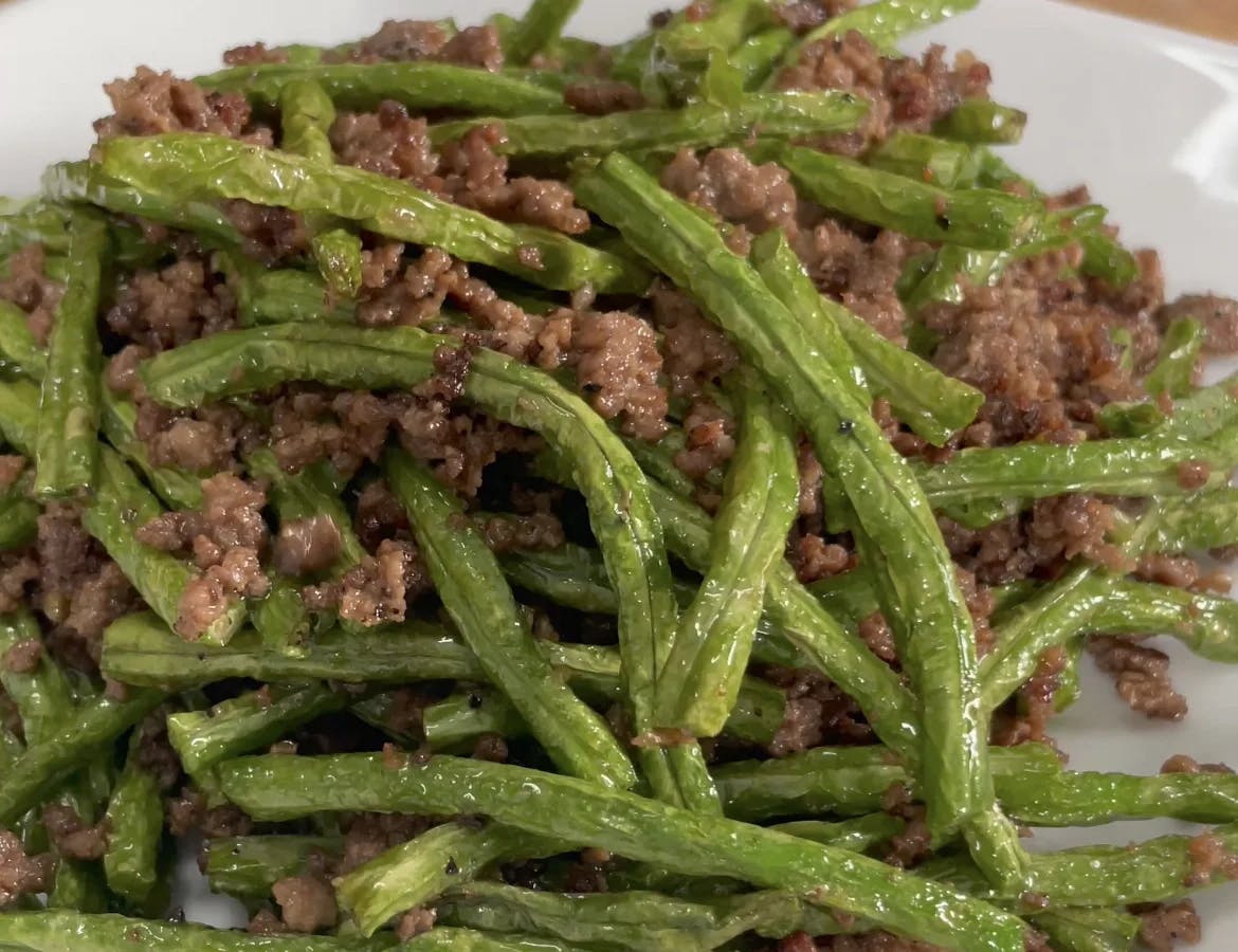 Picture of Green Beans and Ground Beef Stir Fry