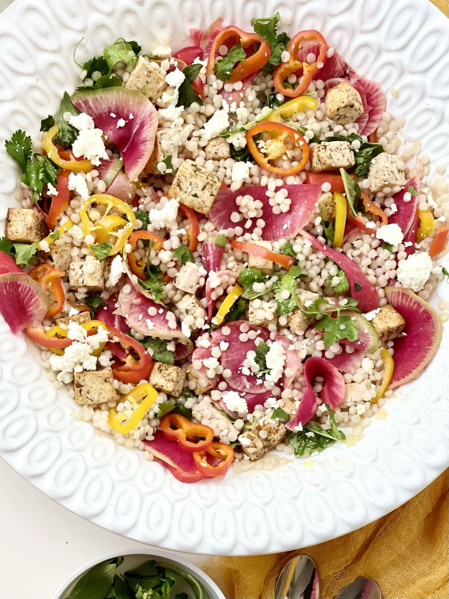 Picture for Watermelon Radish, Tofu & Peppers Couscous Salad