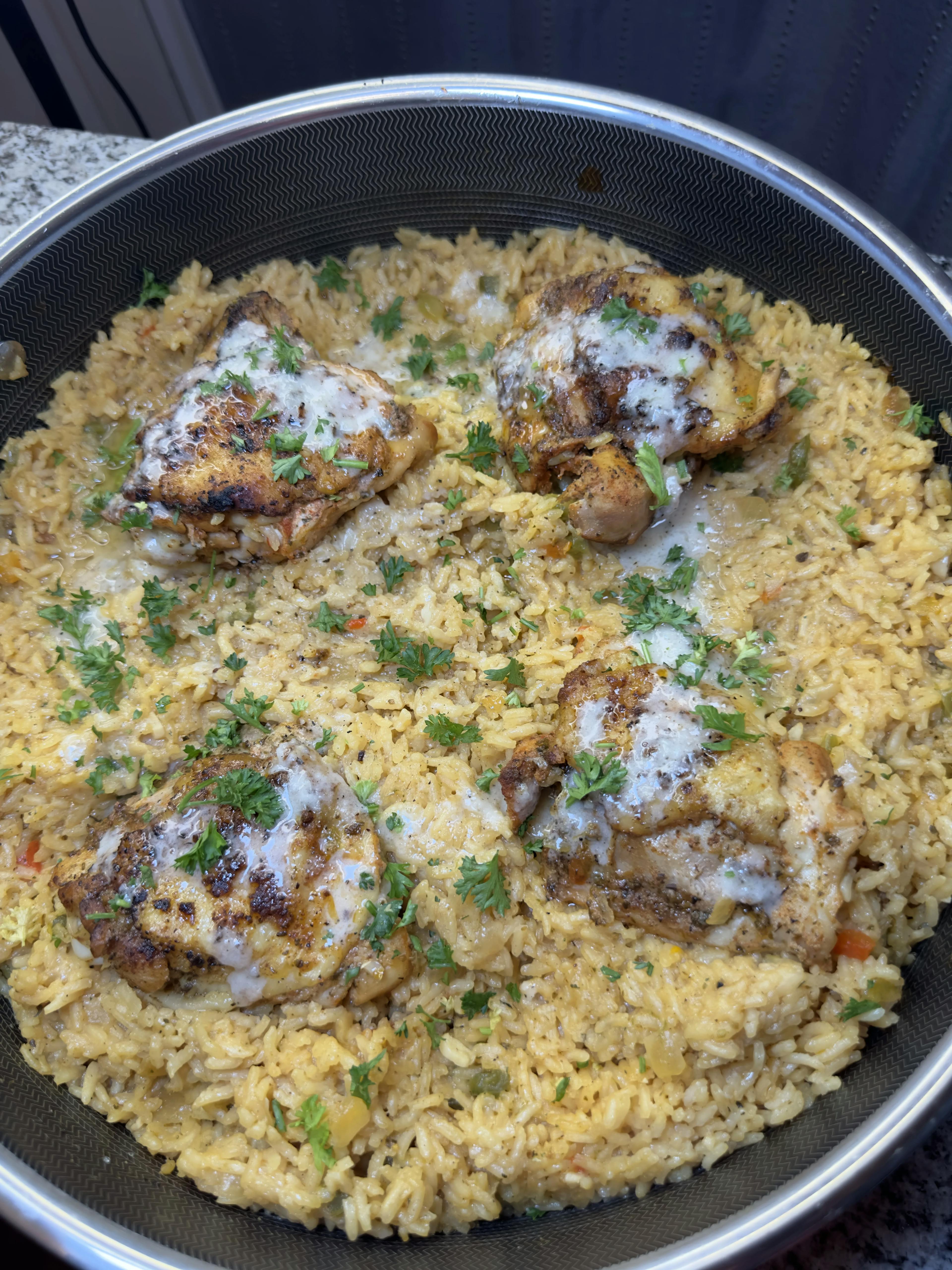 Picture of One Pan Chicken & Rice W/Lemon Garlic Butter Sauce