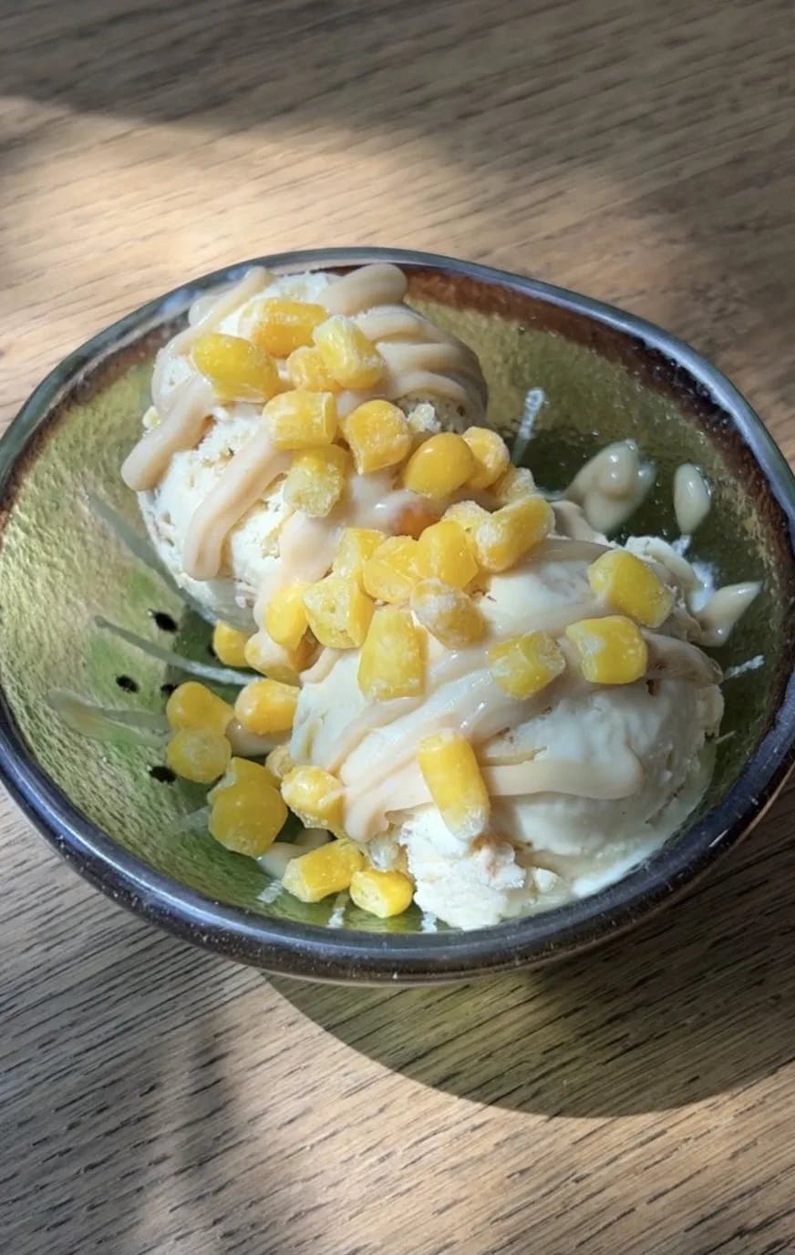 Picture of Miso Corn Ice Cream with Corn Cookie Crunch