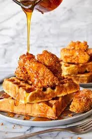 Picture for "Healthyish" Pecan Coated Chicken and Waffles with Sriracha Honey